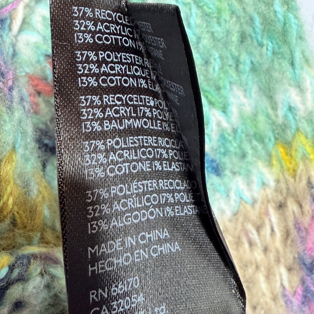 NWT! Urban Outfitters Turner Cropped Fairisle Sweater blue purple size Small - Picture 8 of 9